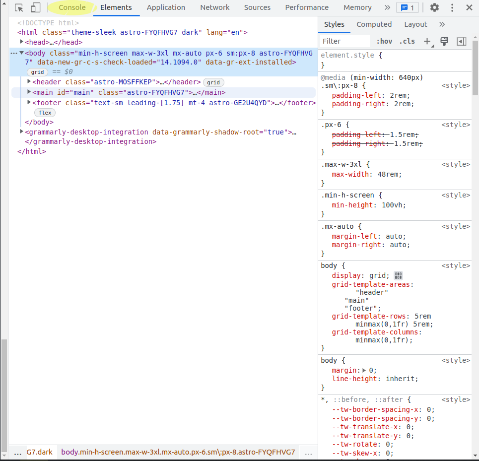 Dev tools
